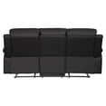 thumbnail image 4 of Pemberly Row Transitional Faux Leather Double Reclining Sofa in Dark Brown, 4 of 8