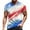 Dark Blue, variant on Men's 3D Patriotic Flag Graphic T-Shirt, Streetwear-Inspired Short Sleeve Tee with Tagless Comfort Collar ,Blue L