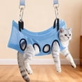 thumbnail image 7 of Dog Grooming Hammock Stand,Dog Bath Hanging Harness with Iron Tube Stand Breathable Mesh Grooming Sling with 8 Holes,for Small Pets Nail Clipping Ear Cleaning Washing,Home Use., 7 of 7