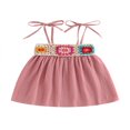 thumbnail image 1 of Robe pour Filles, Crochet Broderie, Sans Manches, Robe Camisole à Nouer, 1 of 8