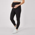 thumbnail image 3 of Hanes Maternity Women's Leak Protection 7/8 Leggings, 25" Inseam Black L, 3 of 12