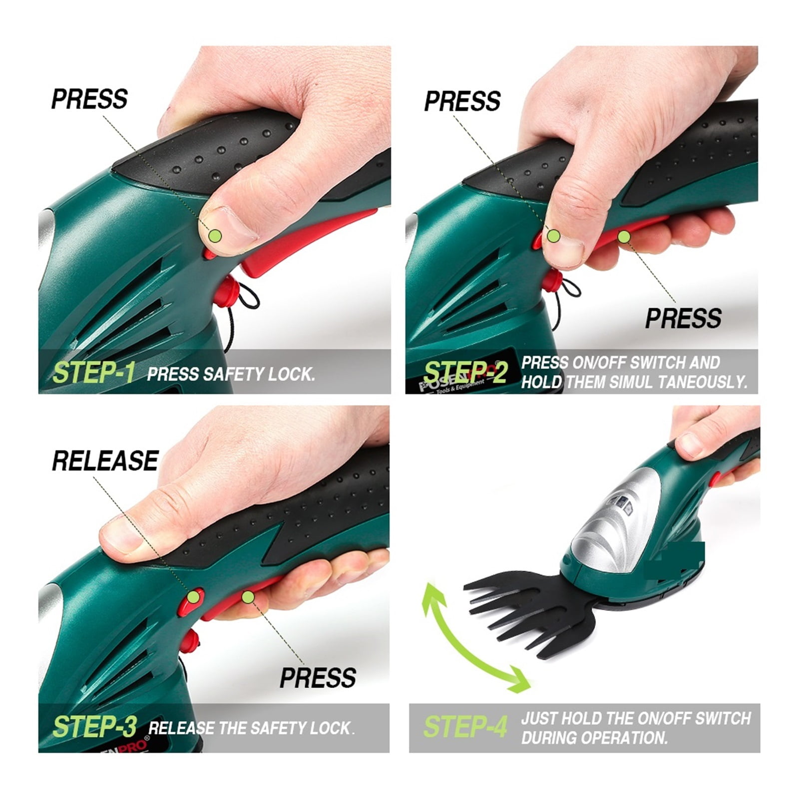 7.2V Cordless Grass Hedge Trimmer 2in1 Battery Rechargeable Shear Hedger Cordless Garden Tool ,2 IN 1 Trimmer & Edger