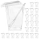 thumbnail image 1 of juego de vasos de postre, vasos transparentes para helado, vasos para pudín y aperitivos con cucharas., 1 of 8