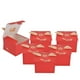 thumbnail image 3 of Caja cuadrada para dulces de boda, 50 Uds., con cinta dorada, innovadora caja de cartón para fiestas, aniversarios, plumas de oro rojo, 3 of 14