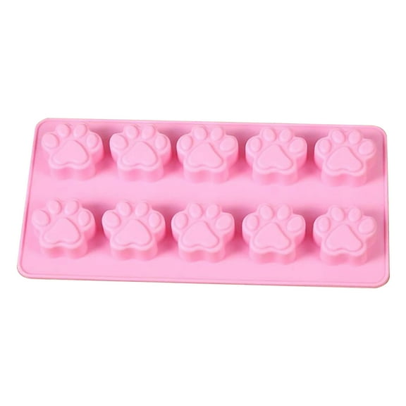 Cadorn "DIY Mini Cute 10 - Cavity Paw - Shaped Food - Grade Silicone Baking Mold for Cake & Chocolate – Pink"
