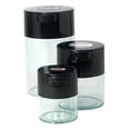 thumbnail image 1 of Tightvac Set of 3 - Patented Airtight Container | Multi-use Vacuum Container Works as Smell Proof Containers for Herbs and Dry Goods. Black Caps and Clear Bodies, 1 of 4