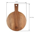 thumbnail image 5 of Teak Round Serving Board - Compass - 12" W x 16-1/2" L x 1/2" Thick, 5 of 5