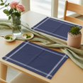 thumbnail image 3 of Solid Blue Color Placemats Set of 6 Dark Blue Place Mats Table Mats Kitchen Dining Home Outdoor Party Table Decoration, 3 of 9