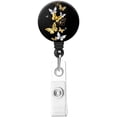 thumbnail image 2 of Retractable Badge Reel Clip, Nursing Badge Reels with Alligator Clip,Cute Badge Holder Name Decorative Badge Clip on ID Card Holders(3pack Golden Flowers), 2 of 5