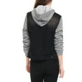 thumbnail image 3 of DARING DIVA Women's Layered Outerwear Hooded Denim Jacket L Black, 3 of 6