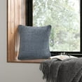 thumbnail image 3 of Ox Bay Gavin 20" x 20" Frost Blue Solid Cotton and Linen Adult Decorative Throw Pillow, 3 of 7