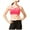 Pink - flashmode, variant on Material Girl Womens Rhinestone Strappy Sports Bra, Pink, Juniors, X-Small