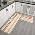 thumbnail image 2 of Soft Colored Geometric Pattern Kitchen Rugs Sets Of 2,Anti Fatigue Kitchen Mat Rugs Non Slip Washable,Decorative Kitchen Floor Mats for Kitchen,Sink,Laundry,17"x30"+17"x47", 2 of 7