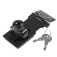 thumbnail image 1 of HLONK Twist Knob Keyed Locking Hasp Padlock Set for Cabinets Security Door Van Lock, 1 of 21