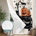 thumbnail image 6 of Halloween Shower Curtain - Water Repellent Fabric Shower Curtains Washable, Funny Ghost Pumpkins Black Cat Truck Spooky Decorative Polyester Cloth Bathroom Curtains Modern Bath Decor 72"x72", 6 of 8