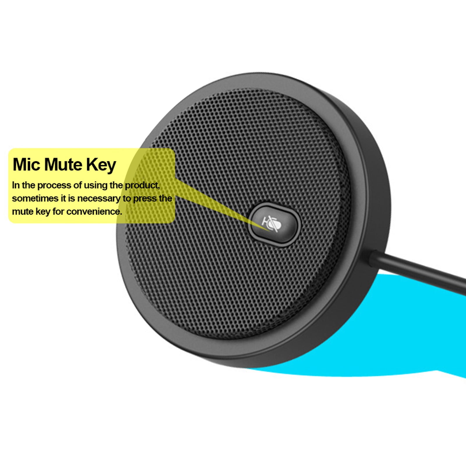Dcenta Condenser Microphone Mic for Meeting Business PC Laptop Voice Chat Video Games Live Broadcast Sound Pick-up