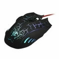 thumbnail image 4 of Crack Pattern Wired Gaming Mouse Mice with 4 Colors LED Backlight, 5 DPI Settings Up to 5500 DPI for Laptop PC Computer Games & Work (Red), 4 of 6