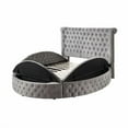 thumbnail image 5 of ACME Gaiva Eastern King Bed with Storage in Gray Velvet, 5 of 8