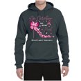 thumbnail image 2 of Wild Bobby In October We Wear Pink Diamond Heel Breast Cancer Awareness Unisex Hoodie Sweatshirt, Charcoal, Small, 2 of 6
