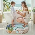 thumbnail image 5 of Beach Bathroom Rugs Soft, Absorbent, Non Slip Bath Mat for Bathroom, Kitchen, Entryway Decor with Starfish Shell Design, 60*90cm, 5 of 8