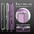 thumbnail image 2 of Funda protectora resistente a golpes y caídas, transparente de triple capa, compatible con iPhone 16 Pro., 2 of 8