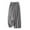 Dark Gray, variant on Diufon Cotton Linen Pants for Women Solid Color Pants Elastic Waist Drawstring Pants with Pockets