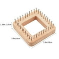 thumbnail image 2 of Homoyoyo 1Pack Beige Square Knitting Loom Wood Material For Professionals Weaving Projects, 2 of 7