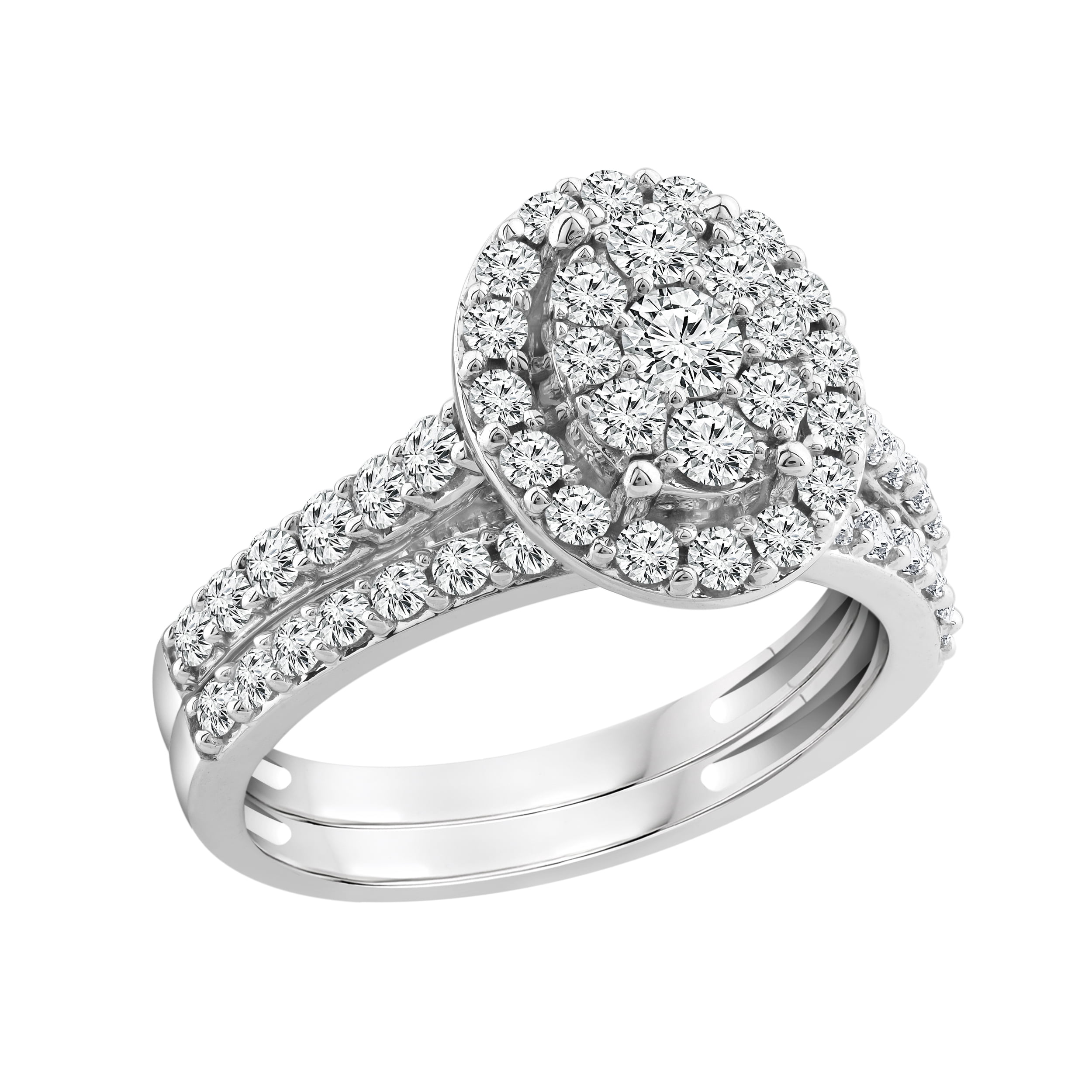 You + I 1 1/4 Carat T.W. Lab Grown Diamond Bridal Set in 10K White Gold (I,SI2)