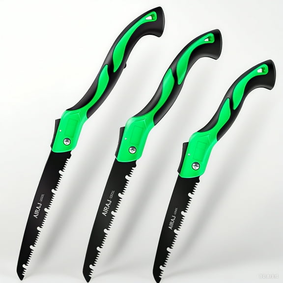 AIRAJ 3-Piece Foldable Saw,SK5 Steel Hand Saw with Three-Blade Design, Portable Camping Saw, Suitable for Cutting Branches, Pruning Trees, Gardening and Camping