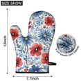 thumbnail image 6 of Cute Oven Mitts,Pioneer Flower Floral Print Pattern Oven Mitt 2-Pack Set,Kitchen Gloves for Oven,Heat Resistant Oven Mitts 7.7"x12", 6 of 7