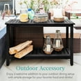 thumbnail image 4 of Best Choice Products 48in 2-Shelf Indoor Outdoor Wooden Console Table Multifunctional Buffet Bar Storage - Black, 4 of 9