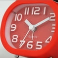 thumbnail image 3 of Alarm Clock Non-Tick Sweeper Bedroom Glass with Night Mirror Timepiece Round Double Bell Metal Desktop Clocks Decoration Table Bells Red, 3 of 9