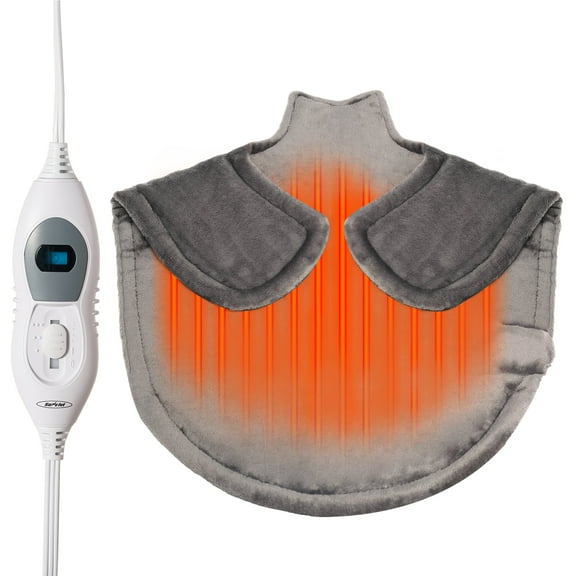 Royalcraft Queen Size Gray Electric Blanket, Flannel Lamb Wool Material, 100x90in