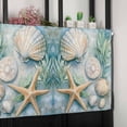 thumbnail image 6 of Summer Coastal Valances for Windows Farmhouse Kitchen Curtains Valances Rod Pocket Valance Curtains for Kitchen Windows Starfish Coral Nautical Shell Ocean Window Valances for Bathroom 54"x18", 6 of 6