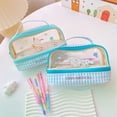 thumbnail image 2 of Sanrio-estuche de lápices de Pu de gran capacidad, bolsa de lápices escolares Kawaii Hellokitty Cinnamoroll Melody, suministros de papelería Fivean unisex, 2 of 2
