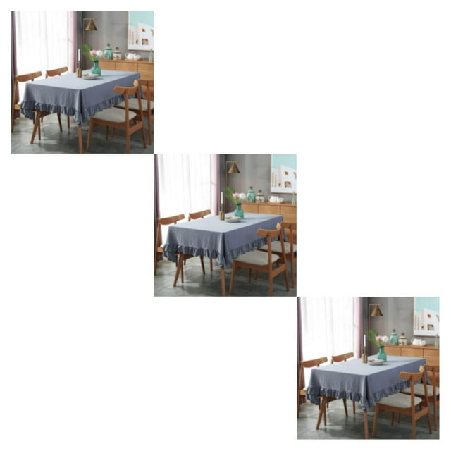 Guardoinrt Easy Care Rectangular Tablecloth Sturdy And Durable Ensures Easy Maintenance gray 90*90CM 3Set