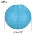 thumbnail image 2 of Uxcell 10 Inch Folding Hanging Wedding Home Party Paper Lanterns Sky Blue 6 Pack, 2 of 7