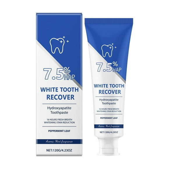 Hydroxyapatite Toothpaste, Advanced Whitening Enamel Repair Toothpaste for Sensitive Teeth, Hydroxyapatite Formula for Teeth Remineralization, Fluoride-Free Whitening Toothpaste, 120g