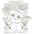 thumbnail image 2 of Men's Star Wars: The Mandalorian Grogu Small But Mighty Sketch Graphic Tee White Medium, 2 of 5