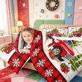 thumbnail image 4 of Manfei Modern Xmas Christmas Tree 7-Piece Twin Bedding,Winter Holiday Bedding Comforter Set,Xmas Reversible, 4 of 7
