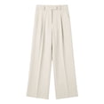 thumbnail image 5 of Busydd Dress Pants for Women Trendy High Waisted Pleated Work Trousers Business Casual Solid Color Slacks with Pockets 2XL, 5 of 8