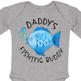 thumbnail image 4 of Inktastic Daddy's Fishing Buddy with Cute Blue Fish Boys or Girls Long Sleeve Baby Bodysuit, 4 of 5