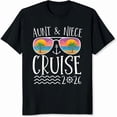 thumbnail image 2 of 100% Cotton Aunt And Niece Cruise 2026 Tropical Sunglasses Anchor Design Summer Vacation Family Trip T-Shirt, 2 of 5