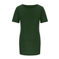 thumbnail image 2 of Rciityk Women's Maternity Shirts Summer Short Sleeve Pregnancy Tops Split Side Solid Casual Crew Neck Pregnant T-Shirt, 2 of 7