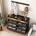 thumbnail image 4 of Living Room Sideboard Storage Cabinet,Drawer Cabinet,Black Mdf Furniture Primary Living Space Cabinets, 4 of 18