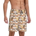thumbnail image 2 of Wukai Cute Puppy Men’s Short Pajama Pants With Pockets Soft Sleep Pj Shorts for Men-, 2 of 6