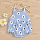 thumbnail image 4 of Gibobby Mamelucos para bebe niña Mono con tirantes para niñas, mono con cuello Halter, estampado de animados de de verano, ropa para recién nacidos de 0 a 24 (Azul, 3-6 Meses), 4 of 5