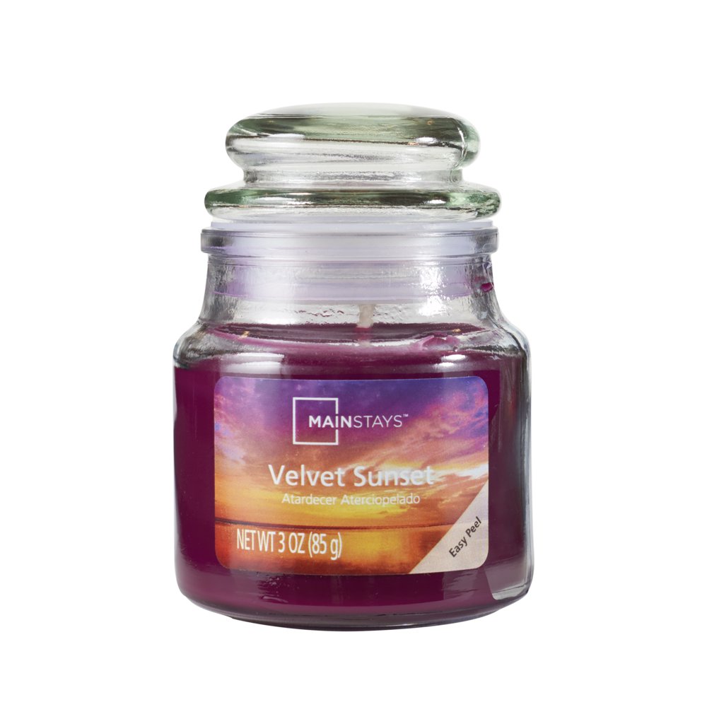 Mainstays Velvet Sunset SingleWick 3 oz. Jar Candle