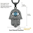 thumbnail image 7 of NEGS 18K Gold Black Plated Blue Evil Eye Beads Fatima Hamsa Hand Egyptian Pendant 24'' Chain Religious Amulet Stainless Steel Necklace for Men Women, 7 of 7