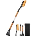 thumbnail image 7 of 27" Snow Brush and Ice Scrapers for Car Windshield, Detachable Snow Scrapers with Ergonomic Foam Grip for Cars, Trucks, SUVs (Heavy Duty ABS, PVC Brush, Orange), 7 of 7